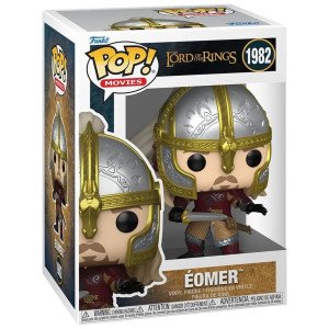 Figurine Funko POP! Movies Éomer (Le Seigneur des Anneaux) en vinyle, avec casque du Rohan et épée, vue de face. 2