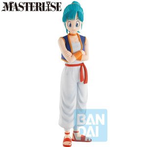 Figurine Ichibansho Bulma (Dragon Ball Z) Son Goku Training Section par Bandai, vue de face bras croisés.