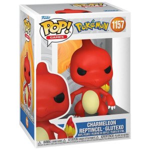 Figurine vinyle POP! Games Charmeleon (Pokémon) de Funko, vue de face avec flamme sur la queue. 2