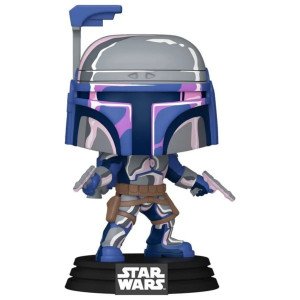 Figurine vinyle POP Jango Fett Retro (Star Wars) Funko, vue de face sur socle noir.