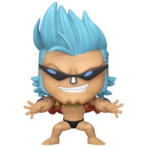 Figurine vinyle POP! Animation Franky Refresh (One Piece) Funko, vue de face avec lunettes noires.