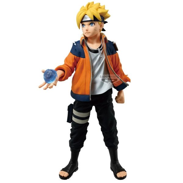 Figurine Boruto Uzumaki (Boruto Naruto Next Generations) Banpresto, vue trois-quarts gauche.