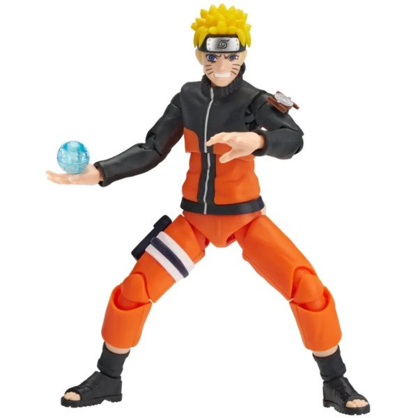 Figurine Naruto Uzumaki Blokees Classic Class 02 en pose de combat avec Rasengan dans la main.