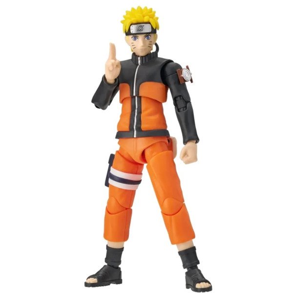 Figurine Naruto Uzumaki Blokees Classic Class 02 debout avec doigt levé en pose iconique.