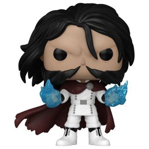 Figurine Funko POP Yhwach de Bleach Thousand-Year Blood War, vue de face avec effets bleus dans les mains.