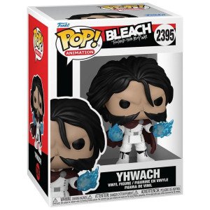 Figurine Funko POP Yhwach de Bleach Thousand-Year Blood War, vue de face avec effets bleus dans les mains. 2
