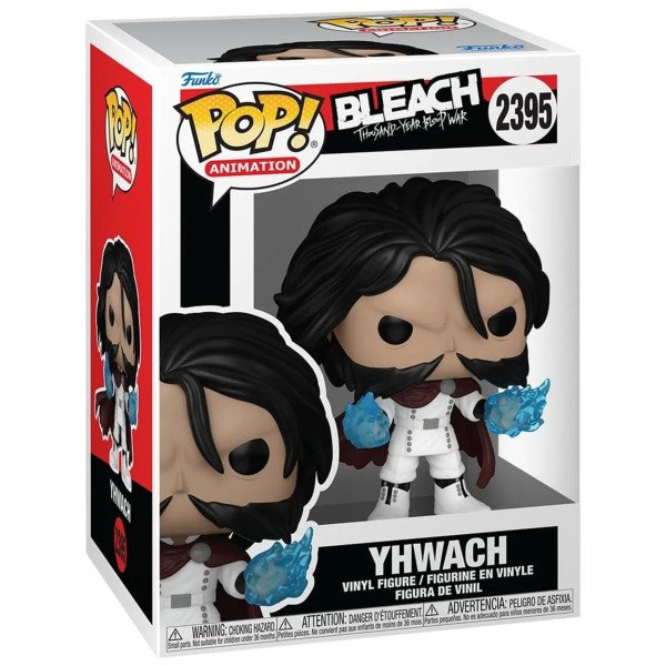 Boîte vitrine de la figurine Funko POP Yhwach de Bleach Thousand-Year Blood War, édition vinyl 9 cm.