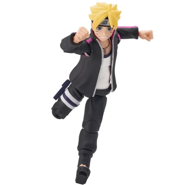 Figurine Boruto Uzumaki Champion Class de Blokees, pose dynamique de course vers l’avant.