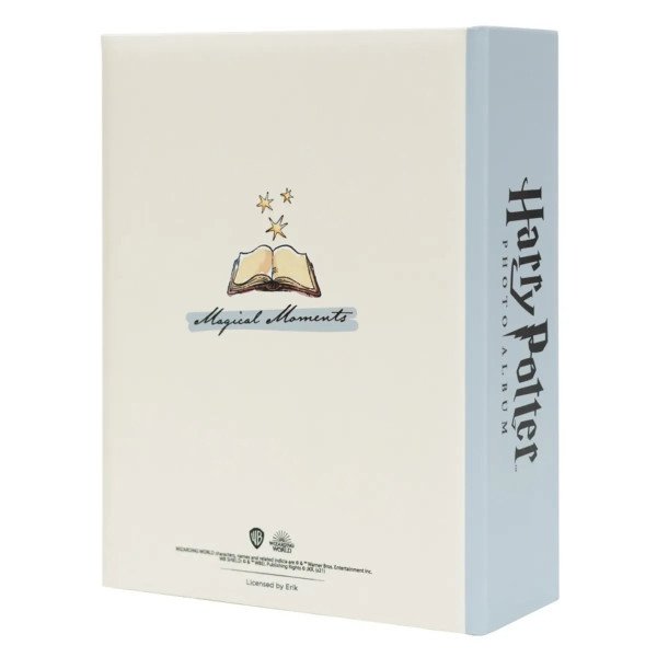 Dos de l album photo Harry Potter 100 pochettes 10x15 cm avec inscription Magical Moments et reliure bleu clair