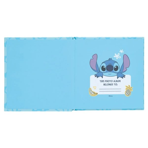 Album photo Disney Stitch Tropical 16x16 cm avec page de garde personnalisable et illustration de Stitch