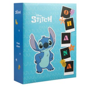 Album photo Disney Stitch 304 pochettes 13x20 cm avec couverture Aloha bleue et illustration complète de Stitch