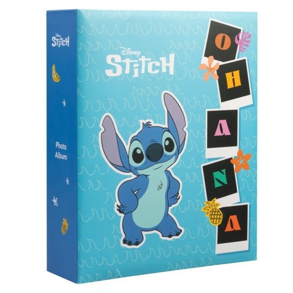 Album photo Disney Stitch 304 pochettes 13x20 cm avec couverture Aloha bleue et illustration complète de Stitch