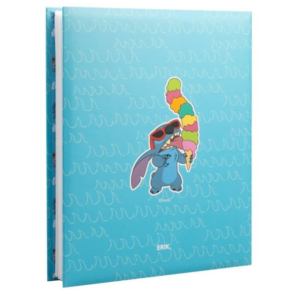 Album photo Disney Stitch 304 pochettes 13x20 cm avec Stitch tenant une glace sur couverture bleue