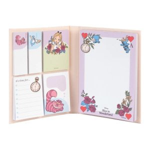Bloc de notes adhésives Disney Alice au Pays des Merveilles avec Alice et le Chat du Cheshire sur la couverture 2