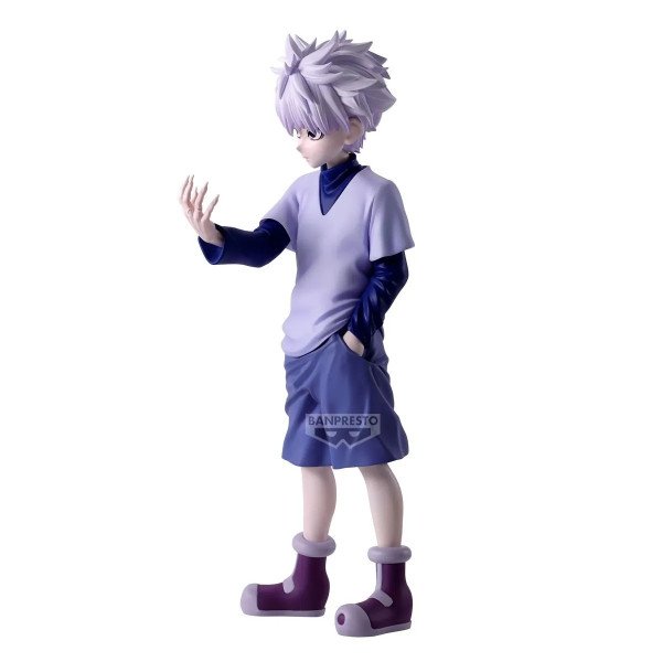 Figurine Killua Zoldyck Grandista de Hunter x Hunter par Banpresto vue de profil gauche