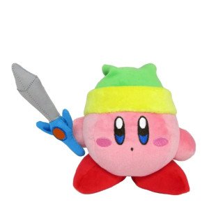 Peluche Kirby with Sword 12 cm avec épée vue de face