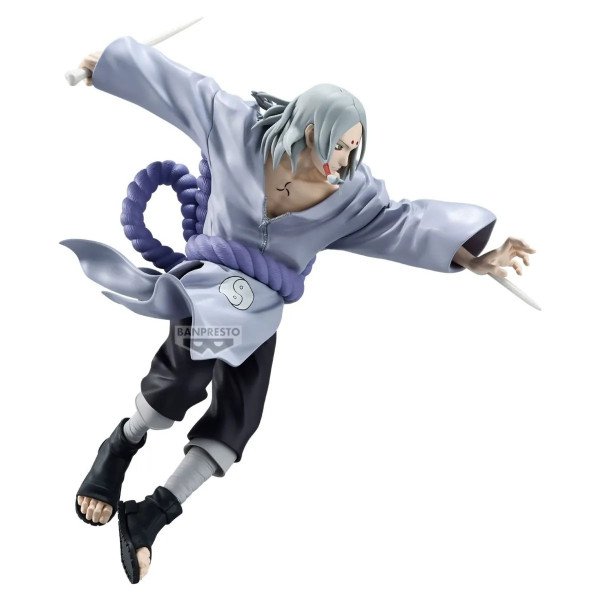Figurine Kimimaro Vibration Stars de Naruto Shippuden en profil droit avec attaque osseuse