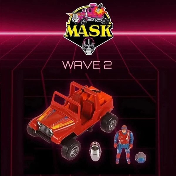Vehicule Gator M.A.S.K avec figurine et accessoires presentation Wave 2