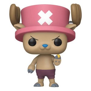 Figurine Funko Pop Chopper One Piece POP Animation vue de face avec chapeau rose