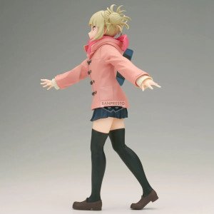 Figurine Himiko Toga My Hero Academia vue de face manteau rose et écharpe gamme Glitter & Glamours 2