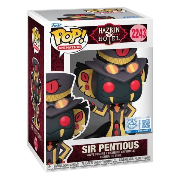 Boite figurine Funko Pop Sir Pentious Hazbin Hotel numéro 2243 vue de face