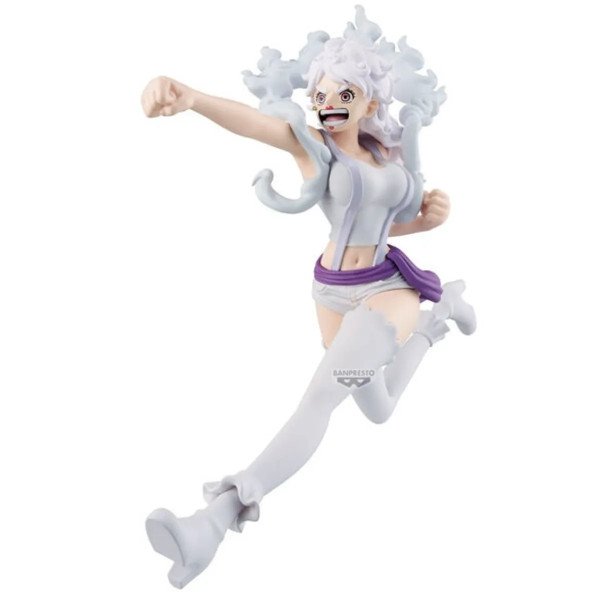Figurine Jewelry Bonney One Piece Battle Record Collection Banpresto en pose dynamique avec coup de poing en avant