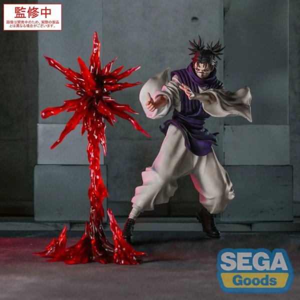 Figurine Choso Jujutsu Kaisen Luminasta en pleine attaque Supernova avec effet de sang rouge dynamique