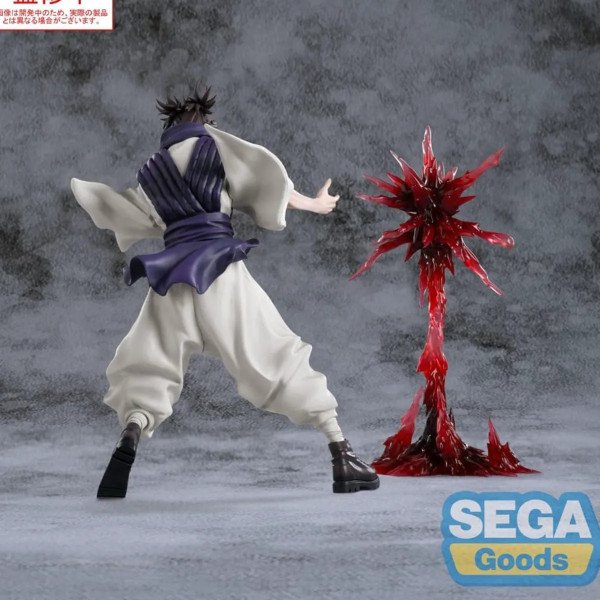 Vue arrière figurine Choso Jujutsu Kaisen avec tenue détaillée et effet Supernova en face