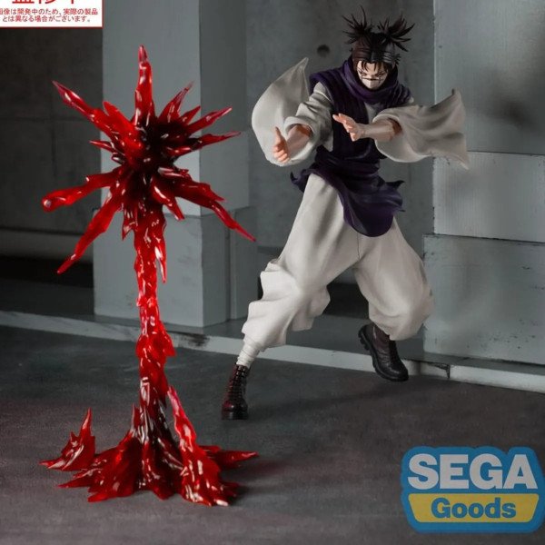 Figurine Choso Jujutsu Kaisen avec effet Supernova et décor urbain mettant en scène l’attaque