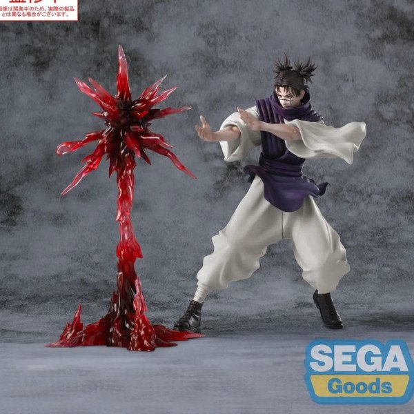 Vue complète figurine Choso avec effet de sang Supernova en avant et pose offensive