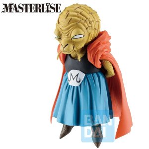 Figurine Babidi Ichibansho Masterlise de Dragon Ball Z en vue trois quarts gauche avec cape orange