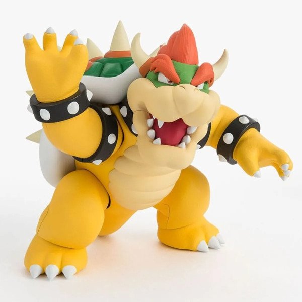 Figurine S.H. Figuarts Bowser de Super Mario en pose d’attaque vue de face