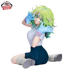 Figurine Glitter & Glamours Toru Hagakure (My Hero Academia) Banpresto, assise avec cheveux verts .