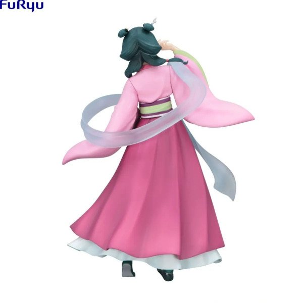 Vue arrière de la figurine Maomao Trio-Try-iT, avec robe rose et rubans translucides
