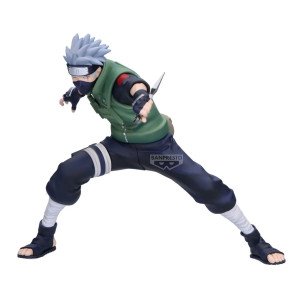 Kakashi Hatake en figurine Vibration Stars, prêt à bondir avec son kunai à la main