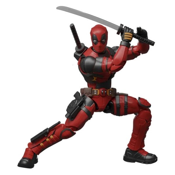 Figurine Deadpool Blokees Champion Class 04 en pose de combat avec katana levé