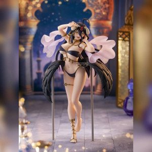 Figurine Albedo Arabian Nights de Overlord par Banpresto, vue de face en décor oriental lumineux