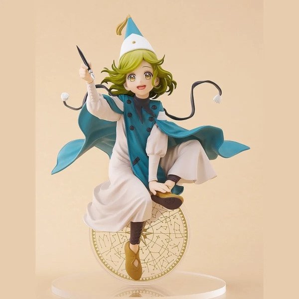 Figurine Coco Pop Up Parade L Size de Witch Hat Atelier assise sur cercle magique, fond uni, vue de face