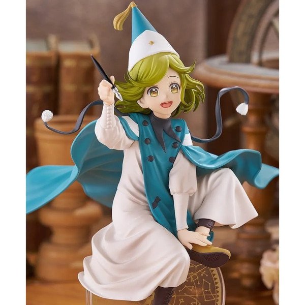 Vue rapprochée de la figurine Coco Pop Up Parade L Size de Witch Hat Atelier, pinceau levé et cape flottante