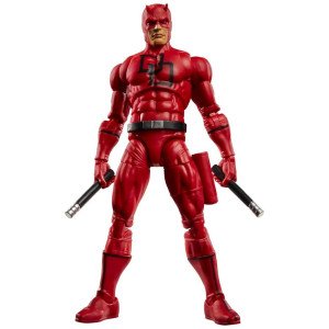 Contenu complet de la figurine Daredevil Marvel Legends Secret Wars avec accessoires et packaging 2