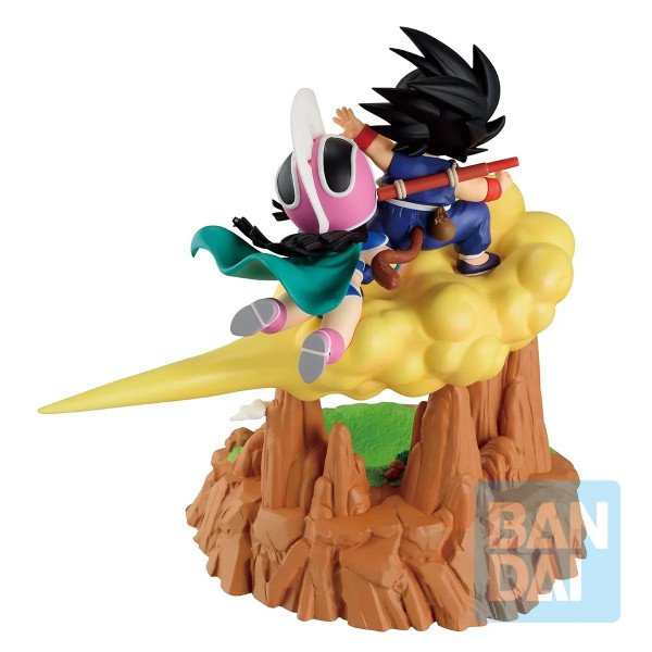 Figurine Son Goku et Chichi sur le nuage magique, Ichibansho Fantastic Adventure 2, vue de dos