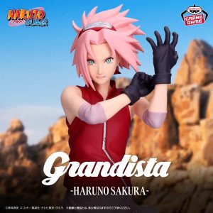 Figurine Sakura Haruno Grandista Banpresto vue de face en posture de combat 2