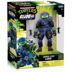 Visuel officiel de la figurine Leonardo x Snake Eyes Tortues Ninja x G.I. Joe Crossover Classics 2