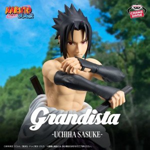 Vue face de la figurine Sasuke Uchiha Grandista 72 Series Banpresto Naruto Shippuden 2