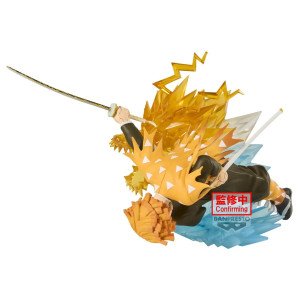 Figurine Zenitsu Agatsuma Vibration Stars Plus Banpresto avec effet d'éclair en vue arrière
