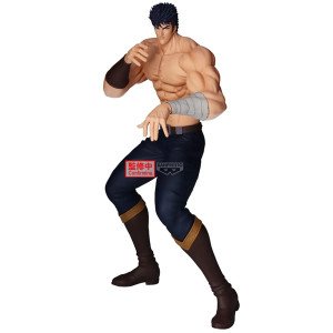 Figurine Kenshiro Grandista Banpresto en garde de combat, torse nu, de face, issue de Hokuto no Ken