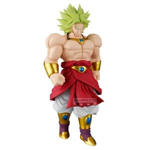 Figurine Broly Solid Edge Works Banpresto vue de face, torse nu et posture massive dans Dragon Ball Z 2
