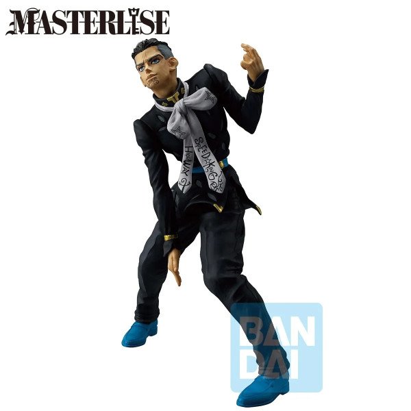 Figurine Yuya Fungami Ichibansho Stand Rush de face, pose penchée avec foulard blanc Speed King.