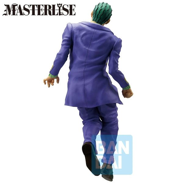 Figurine Kosaku Kawajiri Ichibansho vue de dos, veste violette et posture de course.