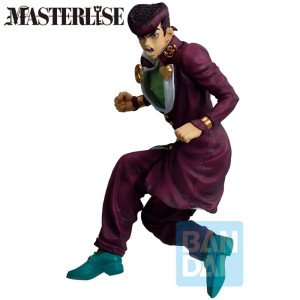 Figurine Josuke Higashikata Ichibansho Stand Rush, costume violet et vert, en pose de course.